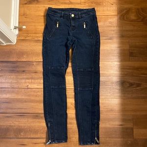 Michael Kors Dark Wash Skinny Moto Jeans